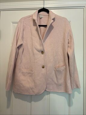 J. Crew Soft Pink Two-Button Wool-Blend Blazer XL women’s s